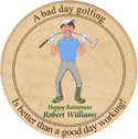 golf retirement plaque