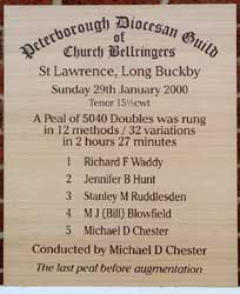 Traditional church pealboards