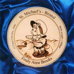 Birth & Christening wooden plaques