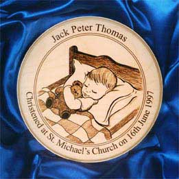 Birth & Christening wooden plaques