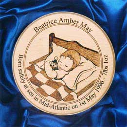 Birth & Christening wooden plaques